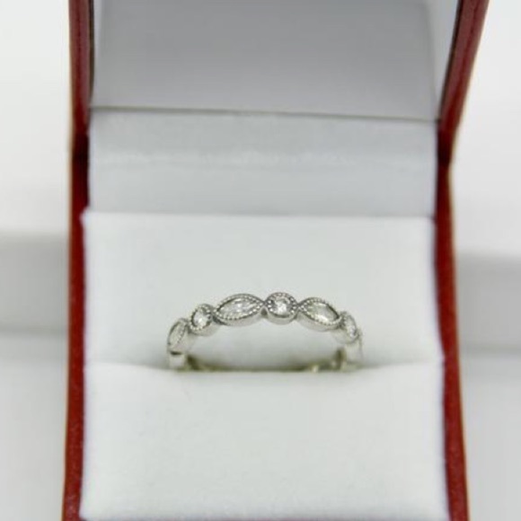 Pandora Silver CZ Alluring Brilliant Marquise Stackable Ring - Picture 6 of 7
